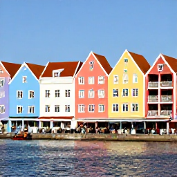 Caribbean Holidays, February Spa Breaks, Colourful Willemstad waterfront in Cura&ccedil;ao with pastel buildings, relaxed visitors and bright February sunshine