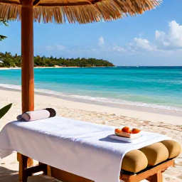 Caribbean Holidays, February Spa Breaks, Peaceful beachfront spa treatment overlooking turquoise water in St Thomas, United States Virgin Islands