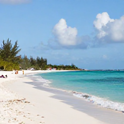 Caribbean Holidays, February Tours, Bright February morning at Grace Bay Beach in Providenciales, Turks and Caicos, with turquoise water, white sand and a few relaxed visitors