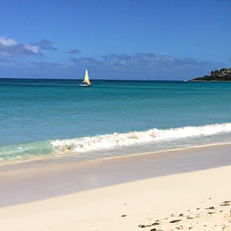 Caribbean Holidays, February Walking Holidays, A peaceful beach and coastal footpath on Bequia in the Grenadines with clear water and small sailing boats