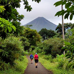 Caribbean Holidays, February Walking Holidays, Hikers walking through lush rainforest on Saint Vincent towards the La Soufri&egrave;re volcano