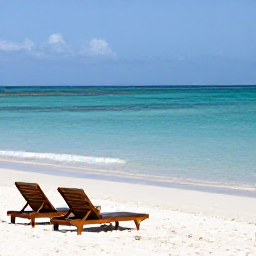 Caribbean Holidays, February Wellness, A calm white-sand beach on Providenciales in February, turquoise sea, sun loungers and a peaceful tropical atmosphere