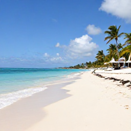 Caribbean Holidays, February Wellness, Peaceful Cura&ccedil;ao beach in February with calm turquoise water, soft white sand, palm trees and a relaxed holiday atmosphere