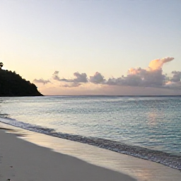Caribbean Holidays, February Wellness, Quiet tropical beach in Saint Vincent and the Grenadines at sunrise, calm turquoise water, soft sand and a relaxed holiday atmosphere