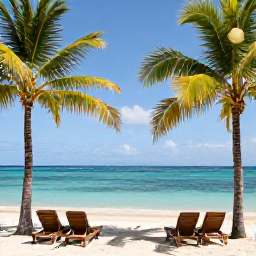 Caribbean Holidays, Grenada Adults Only, A relaxed adults-only resort overlooking a calm Caribbean beach in Grenada, with palm trees, sun loungers and clear turquoise water
