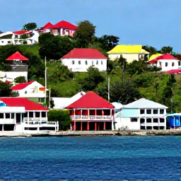 Caribbean Holidays, Grenada Adults Only, Colourful St George's harbour and hillside buildings in Grenada, with traditional Caribbean architecture and a blue sea