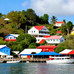 Caribbean Holidays, Grenada Adults Only, Colourful St George's harbour in Grenada with hillside buildings, boats and tropical greenery