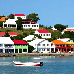 Caribbean Holidays, Grenada Adults Only, Colourful St George's harbour in Grenada with hillside buildings, fishing boats and a relaxed Caribbean town atmosphere