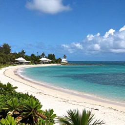 Caribbean Holidays, Grenada Adults Only, Quiet adults-only resort overlooking a turquoise Caribbean bay in Grenada during warm March sunshine