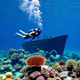 Caribbean Holidays, Grenada Adventure Holidays, Divers exploring a sunken ship and colourful coral reefs in clear blue water off Grenada