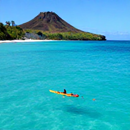 Caribbean Holidays, Grenada Adventure Holidays, Kayakers and snorkellers exploring clear turquoise water beside a volcanic coastline in Grenada, with colourful fish beneath the surface