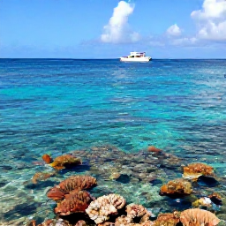 Caribbean Holidays, Grenada Adventure Holidays, Snorkellers exploring clear Caribbean water above a colourful reef near Grenada, with tropical fish, coral and a small boat in the background