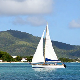Caribbean Holidays, Grenada Adventure Holidays, Visitors enjoying a guided sailing and coastal adventure near St George's, Grenada, with colourful boats, green hills and a calm blue sea