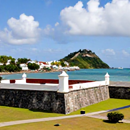 Caribbean Holidays, Grenada August Breaks, Historic Fort George overlooking St George's harbour and the Caribbean Sea in tropical daylight