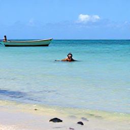 Caribbean Holidays, Grenada Backpacking, A snorkeller above clear turquoise water near a quiet Grenada beach, with colourful fish and a simple wooden boat nearby