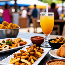 Caribbean Holidays, Grenada Backpacking, Local Grenadian food, fresh spices and rum punch served at a relaxed outdoor market