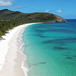 Caribbean Holidays, Grenada Beach Holidays, A bright aerial view of Grand Anse Beach in Grenada in March, with calm turquoise water, white sand and green hills