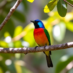 Caribbean Holidays, Grenada Birdwatching, Colourful Grenadian birds in lush rainforest foliage during a bright June morning