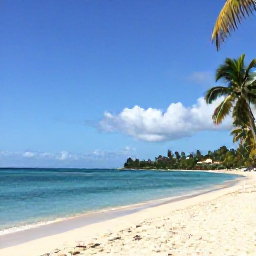 Caribbean Holidays, Grenada City Breaks, Grand Anse Beach near St George's with calm turquoise water, white sand and palm trees on a sunny day