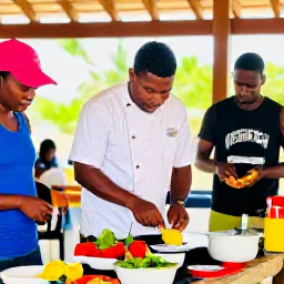 Caribbean Holidays, Grenada Cooking Holidays, A lively Grenadian cooking class using fresh spices, herbs and vegetables, with a friendly local chef