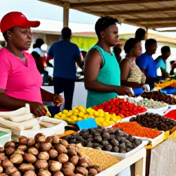 Caribbean Holidays, Grenada Culture Holidays, Grenadian spice market with nutmeg, cocoa, cinnamon and colourful local produce, friendly vendors and a relaxed Caribbean setting