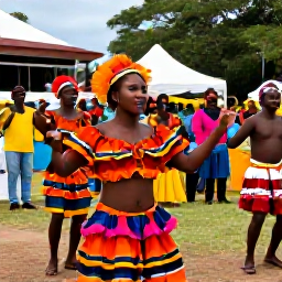 Caribbean Holidays, Grenada Culture Holidays, Traditional Grenadian dancers and musicians performing at a lively cultural festival with colourful costumes