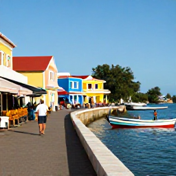Caribbean Holidays, Grenada December Breaks, Visitors walking along the colourful Carenage waterfront in St George's, Grenada, with fishing boats, caf&eacute;s and historic buildings