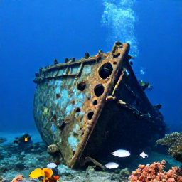 Caribbean Holidays, Grenada Diving February, Underwater view of the Bianca C shipwreck resting on the seabed off Grenada, with divers and tropical fish