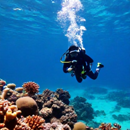 Caribbean Holidays, Grenada Diving January, A scuba diver exploring colourful coral reefs and clear turquoise water off Grenada in bright January sunshine