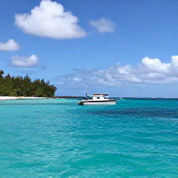 Caribbean Holidays, Grenada Diving July, Small dive boat heading towards Grenada coastline beneath a sunny Caribbean sky