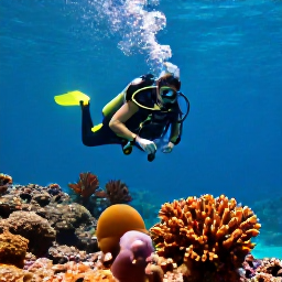 Caribbean Holidays, Grenada Diving October, Scuba diver exploring colourful coral reefs and clear turquoise water around Grenada in October