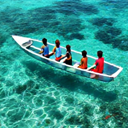 Caribbean Holidays, Grenada Family Holidays, A family boarding a glass-bottom boat in Grenada, viewing colourful tropical fish and coral beneath clear Caribbean water