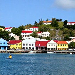 Caribbean Holidays, Grenada February, A bright waterfront view of St George's, Grenada, with colourful buildings, hillside streets and small boats in the harbour under clear February sunshine