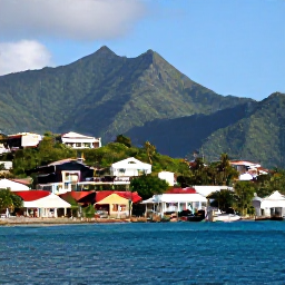 Caribbean Holidays, Grenada Holidays August, A scenic view of St George's harbour and colourful hillside buildings in Grenada, with lush mountains and blue Caribbean water