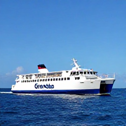 Caribbean Holidays, Grenada Holidays January, A comfortable Caribbean inter-island ferry or small cruise boat leaving Grenada for another island under clear blue skies