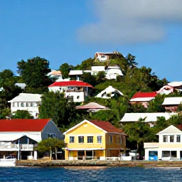 Caribbean Holidays, Grenada Holidays July, Colourful St George's harbour and hillside buildings in Grenada under bright Caribbean sunshine
