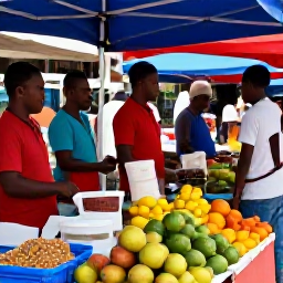 Caribbean Holidays, Grenada in July, A colourful outdoor market in Grenada with tropical fruit, local spices and friendly stallholders in a relaxed Caribbean setting