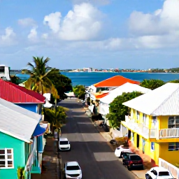 Caribbean Holidays, Grenada in March, Bright morning street scene in St George's, Grenada, with colourful Caribbean buildings, harbour views and relaxed local life