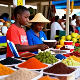 Caribbean Holidays, Grenada in March, Colourful market in Grenada with fresh spices, tropical fruit, local crafts and friendly shoppers
