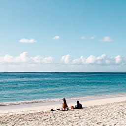Caribbean Holidays, Grenada in March, Grand Anse Beach in Grenada on a sunny March morning, calm turquoise sea, soft white sand and a few relaxed holidaymakers