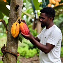 Caribbean Holidays, Grenada in October, A friendly Grenadian guide showing visitors tropical spices and cocoa on a small plantation surrounded by greenery