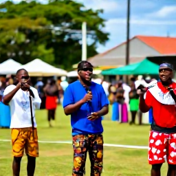 Caribbean Holidays, Grenada in October, Colourful Grenadian cultural celebration in a town square during October, with local music, traditional dress and welcoming island atmosphere