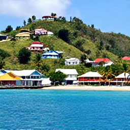 Caribbean Holidays, Grenada Instagram Hotspots, A bright coastal view of St George's, Grenada, with colourful hillside buildings, blue Caribbean water and palm trees in warm May sunshine