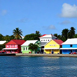 Caribbean Holidays, Grenada Instagram Spots, Colourful buildings and harbour in St George's Grenada, blue water, traditional Caribbean architecture and lively streets
