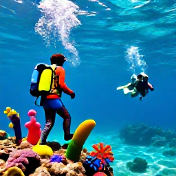Caribbean Holidays, Grenada Instagram Spots, Colourful underwater sculpture park in Grenada, clear Caribbean sea, divers viewing statues, atmospheric holiday photography