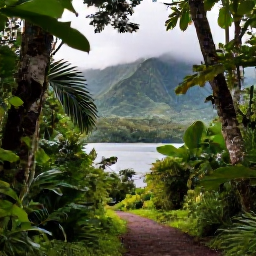 Caribbean Holidays, Grenada Instagram Spots, Grand Etang Lake in Grenada's rainforest, misty green mountains, tropical foliage and peaceful walking trail