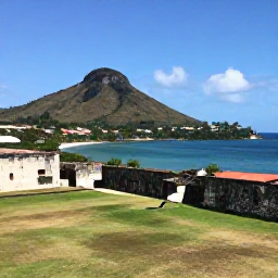 Caribbean Holidays, Grenada Instagram Spots, Historic Fort Frederick overlooking St George's Grenada, panoramic harbour and hillside views, sunny Caribbean travel photograph