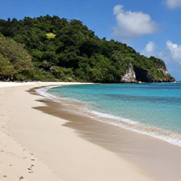 Caribbean Holidays, Grenada Instagram Spots, Morne Rouge Beach in Grenada, quiet crescent of pale sand, clear blue water and lush tropical hills