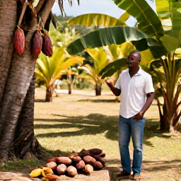 Caribbean Holidays, Grenada Instagram Spots, Spice plantation in Grenada with fresh nutmeg, cocoa pods, tropical plants and a friendly local guide in warm daylight