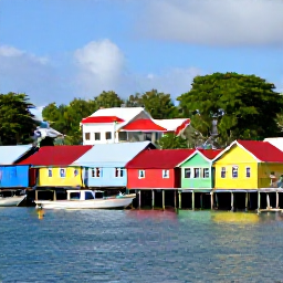 Caribbean Holidays, Grenada Island Hopping, Colourful wooden houses and waterfront buildings in St George&rsquo;s, Grenada, with fishing boats in the harbour